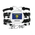 thumbnail image 2 of State Flag Outline Oregon Bracelet Love Accessory Twisted Leather Knitting Rope Wristband Gift, 2 of 2