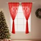 thumbnail image 4 of Decoraciones navideñas, adornos navideños, exquisitas cortinas navideñas de poliéster para ventanas. Decora tu ventana con un toque festivo y festivo., 4 of 6
