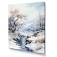 thumbnail image 2 of Designart "Tranquil Lake Winter Minimalism II" Snow Wall Art Living Room, 2 of 7