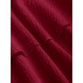 thumbnail image 5 of Women's Elegant Strapless Double Layer Ruffle Mini Dress, Red, Sizes L-M, 5 of 6