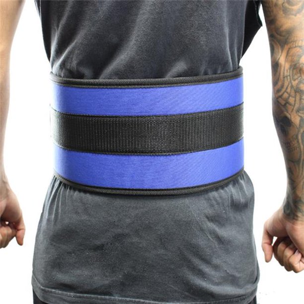 Last Punch® 6" Nylon Power Weight Lifting Belt Back Support Belt Blue