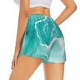 thumbnail image 3 of Bixox Women's Teal Turquoise 1 pattern 2 in 1 Running Shorts - Lightweight Athletic Workout Gym Yoga Shorts Liner with Pockets - Small, 3 of 5