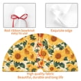 thumbnail image 4 of Yiaed Green Leaf Sunflower Print Christmas Tree Skirt , Tree SkirtsTree Mat for Christmas Winter Holiday Indoor Decorations-48", 4 of 7