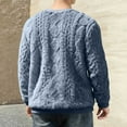 thumbnail image 4 of Fewfanhot Mens Shirts Cable Knit Pullover Long Sleeve Crewneck Sweater Casual Soft Knitted Sweater with Ribbing Edge, 4 of 6