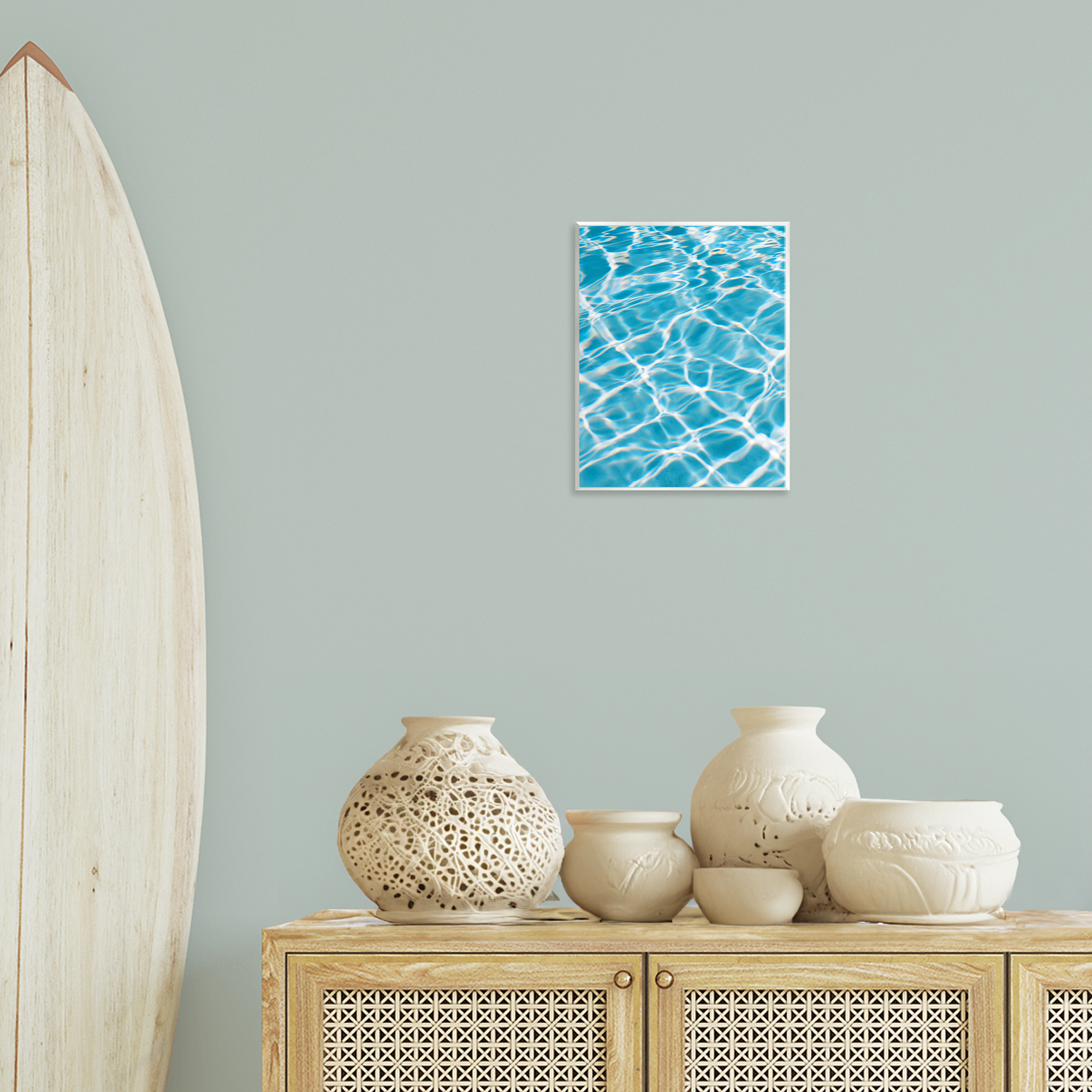 Stupell Industries Summer Water Reflection Abstract Painting Unframed Art Print Wall Art, 11 x 14