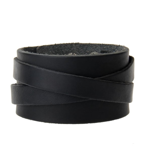 Brazalete Cinturón de cuero Vintage Punk Party Negro Zulema Pulsera de correa multicapa