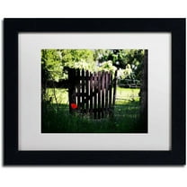 Trademark Fine Art "Press the Red Button" Canvas Art by Philippe Sainte-Laudy, White Matte, Black Frame