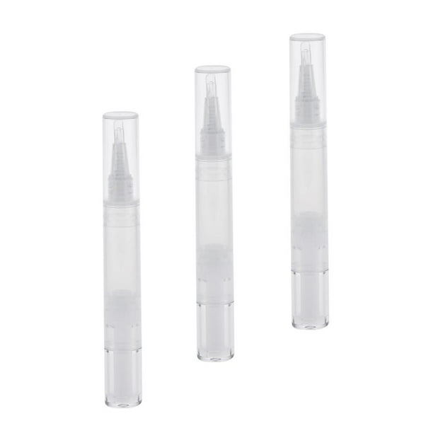 Paquete de 3, 5 ML, aceite labial vacío, torcida, contenedor cosmético reutilizable, corrector con Claro Zulema Bolígrafo Twist vacío