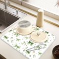 thumbnail image 6 of Ryvnso Green Bows Dish Drying Mat for Kitchen Countertop 16x18 Small Dish Pad Drainer Rack Dish Sink Mats, 6 of 7