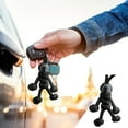 thumbnail image 2 of (2-Pack) Rinsvye Motorcyclist Minifigure Hanging Chain Womens Id Holder Umbrella Rope Weaving Keychain Wrist Lanyard for Keys with Wallet Creative Personality Motorcycle Helmet Keys Wrist Holder Key, 2 of 9