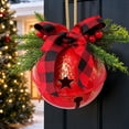 thumbnail image 4 of Clearance! Christmas Hanging Ornament Bell Pendant Christmas Decoration 14.6" Giant Metal Christmas Bell Hanging Ornament (Red), 4 of 9