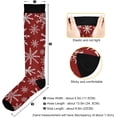 thumbnail image 3 of FREEAMG Snowflakes Compression Socks for Men & Women Knee High Stockings for Running, Sport, Hiking & Travel, 3 of 7