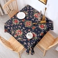 thumbnail image 2 of Pioneer Flower Floral Print Pattern Square Tablecloth, Waterproof Wipeable Spillproof Washable Table Cover for Home Kitchen Party Decor, 60"x60", 2 of 6