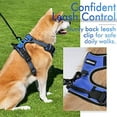 thumbnail image 4 of rabbitgoo Dog Harness  No-Pull Pet Harness with 2 Leash Clips  Adjustable Soft Padded Dog Vest  Reflective No-Choke Pet Oxford Vest with Easy Control Handle for Large Dogs  Teal  L, 4 of 9