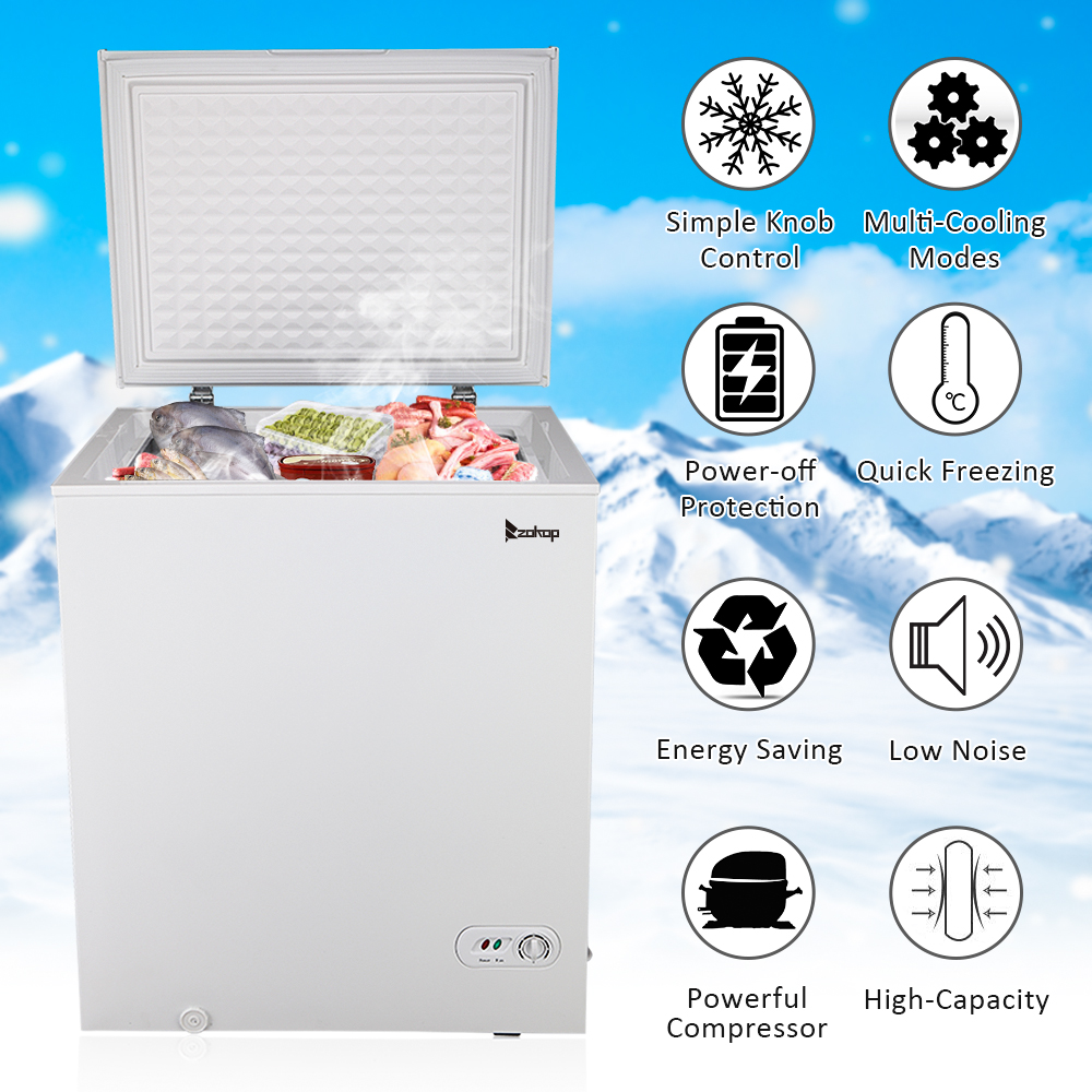 143L/5.0 CU.FT Single Door Upright Refrigerator Freezer, Portable Mini Refrigerator for Home Office - image 4 of 8