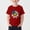 03 Red, variant on Freshbabe Kids Girls 4th of July Cute Summer Clothes T-Shirt, Crew Neck Short Sleeve USA American Flag Print Patriotic Tee, Multi-Color Options Including White T-Shirt