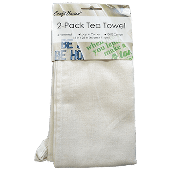 Craft Basics Cotton Tea Towel 2 Count (Brown)