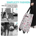 thumbnail image 3 of Elderly Household Shopping Cart Foldable Trolley Bag with Rolling Wheel, Grocery Foldable Cart Shopping Trolley Grocery Carts for Outdoors, 3 of 7