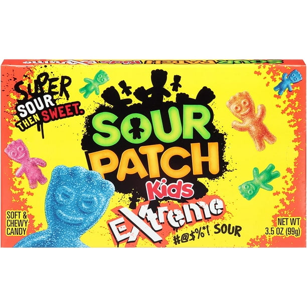 Sour Patch Kids Extreme Soft Chewy Gummy Candy Movie Theater Box 3 5 Ounce Pack Of 12 Walmart Com Walmart Com