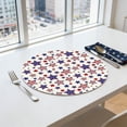 thumbnail image 5 of 4th of July Round Placemats Set of 4 14x14 Inch Patriotic America Memorial Day Independence Day Table Decorations Cloth Table Mats, 5 of 5