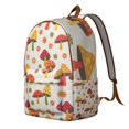 thumbnail image 2 of Backpack with Vintage Mushroom Graphics, Water-Resistant Fabric and Large Capacity, 2 of 5