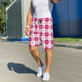 thumbnail image 7 of Kdxio Plaid Heart Print Mens Sleep Shorts Bottoms Soft Comfy Pajama Wear Pants with Drawstring Pockets, 7 of 7