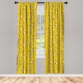 thumbnail image 4 of Ambesonne Bird Window Curtains, and Mother Seagull Animal, Each 28" W x 95" L, Yellow Grey, 4 of 4