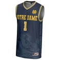 thumbnail image 2 of Youth GameDay Greats #1 Navy Notre Dame Fighting Irish Icon Print Lightweight Basketball Fashion Jersey, 2 of 4