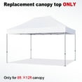 thumbnail image 4 of Eurmax USA Replacement Canopy Tent Top Cover for 8x12 Pop Up Canopy ,Instant Ez Canopy Top Cover ONLY (Black), 4 of 5