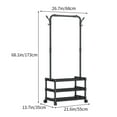 thumbnail image 6 of Zekbip With Shoe Rack Coat Rack Floor Storage Rack Household Dormitory Multifunctional Coat Rack, 6 of 6