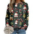 thumbnail image 5 of larppty 2025 Womens Ugly Christmas Sweaters Funny Cute Xmas Tree Tops Long Sleeve Crewneck Sweatshirts (Red, L), 5 of 7