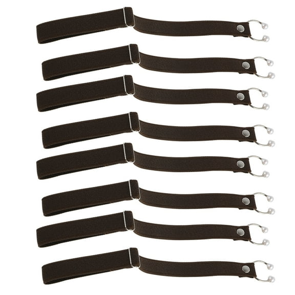 OULII  Detachable Shoe Bands, Dark Brown, Anti-Loose High Heel Holders, Stylish Decorative Accessory