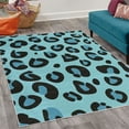 thumbnail image 2 of Animal Decorative Rug, Leopard Animal Skin Pattern in Abstract Style Wild Safari Jungle Theme, Quality Carpet for Bedroom Dorm and Living Room, 6 Sizes, Sky Blue, by Ambesonne, 2 of 4