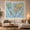Earth Continents, variant on Stylized World Map with Deep Representing Oceans, Mystical Fantasy for Space Lovers, Galaxy Room Decor, Christmas Gift, Tapestry Wall Hanging for Bedroom and Dorm