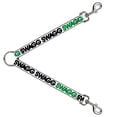 thumbnail image 1 of Buckle-Down Leash Splitter - SWAGG White Black Green - 1" Wide - 30" Length, 1 of 1