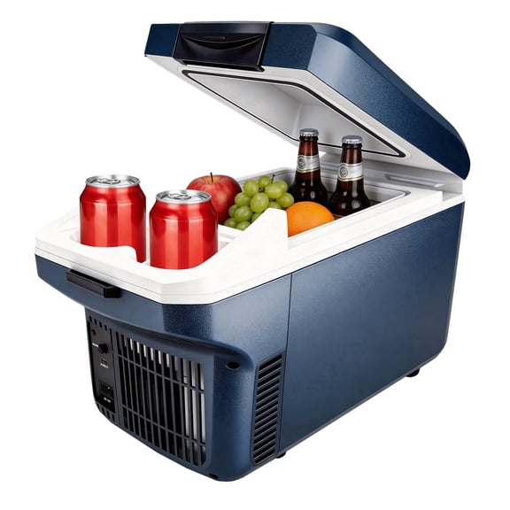 IceBlue 8L car refrigerator(9V type-C/12V DC), Dual Temperature (Cold and Hot), compact Mini Fridge for Camping, Travel, Truck, Home, Fishing, RV and Outdoor, with Shoulder Strap