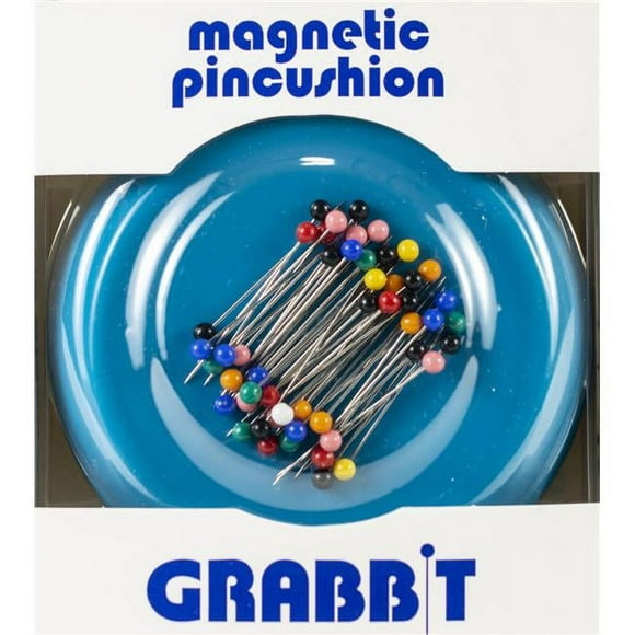 Euro-Notions 1262 Grabbit Magnetic Pincushion with 50 Pins&44; Teal