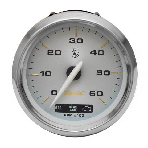 Faria Boat Tachometer Gauge TC9492B | Bayliner Kronos Silver w/ OBD2