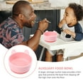 thumbnail image 4 of YSNOOWE Lot de 1 Bol Mignon en Silicone Rond Rose Facile à Nettoyer pour Repas d'Enfants, 4 of 8