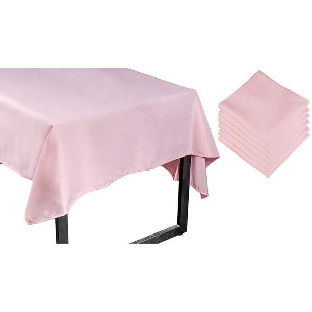 Blush Pink Rectangle Tablecloth 60 X, What Size Tablecloth For 6 Foot Picnic Table