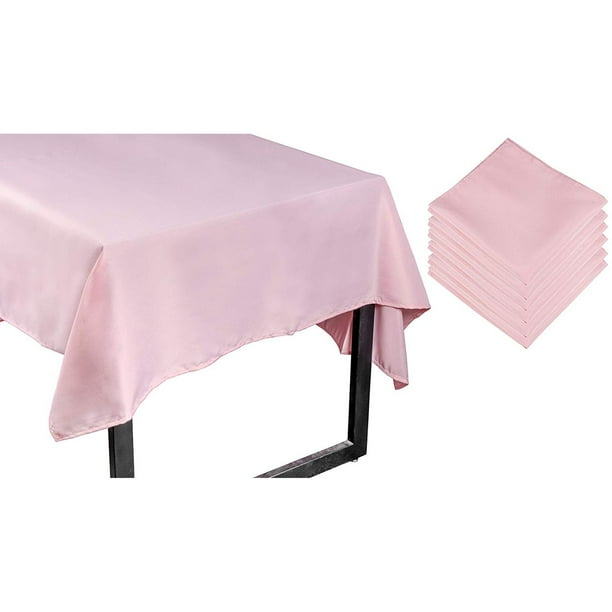 Blush Pink Rectangle Tablecloth 60 X 102 Inch Rectangular Polyester Table Cloth Washable Perfect For 6 Foot Buffet Or Long Picnic Includes Matching Napkins Com Blush Pink Rectangle Tablecloth 60 X, What Size Tablecloth For 6 Foot Picnic Table