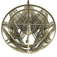thumbnail image 4 of Creative Co-Op 2-Tier Draped Wood Bead Chandelier, 4 of 7