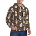 thumbnail image 2 of Rateoe Gnome And Pumpkin Pattern Mens Hoodie, Pullover Hooded Sweatshirt, Kangaroo Pocket Hoodie Ideal for Daily Wear, Travel and Home-4X-Large, 2 of 7