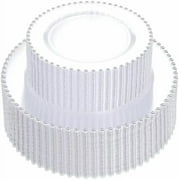 100PCS Clear Plastic Plates, Clear Plates with Silver Trim, Elegant Plastic Plate Include 50 Dinner Plate 10'' and 50 Dessert Appetizer Platos 7'' for Party, Wedding, Bridal Baptism