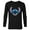 Black, variant on Lilo & Stitch Experiment 626 Smiling Big Face Costume - Long Sleeve T-Shirt for Men - Customized-Black