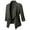 Army Green, variant on Women's Open-Front Waterfall Blazer, Ruched 3/4 Sleeve Lightweight Cardigan Jacket, Solid Color Casual Workwear, 10 Colors, Sizes S-5XL
