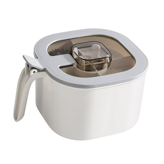 4 Compartment Spice Box, Plastic Airtight Seasoning Container with Lid for Kitchen and BBQ