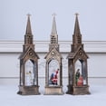 thumbnail image 5 of Bronze Water Filled Illuminated Church House Ornament Festival Atmospheres Lighting For Seasonal Celebration, 5 of 8