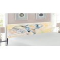 thumbnail image 2 of Animal Headboard, Watercolor Style Illustration Wild Creature Safari Exotic Wildlife Theme, Upholstered Decorative Metal Bed Headboard with Memory Foam, King Size, Cream Grey, by Ambesonne, 2 of 4