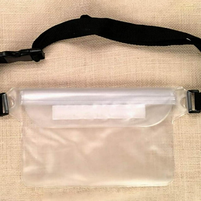 ziyahi Swimming Waterproof Pouch Dry Bag with Adjustable Waist Strap White